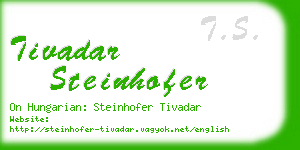 tivadar steinhofer business card